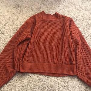 Hollister Mock Neck fuzzy knit sweater